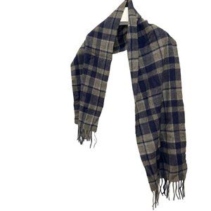 Lochmere Denim Marl Scottish 100% Cashmere blue gray plaid SOFT COZY LUX…